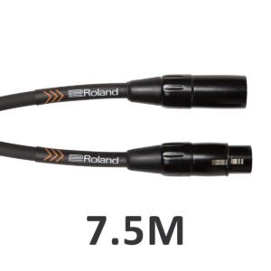 Roland Black Series Microphone Cable, 25ft/7.5m